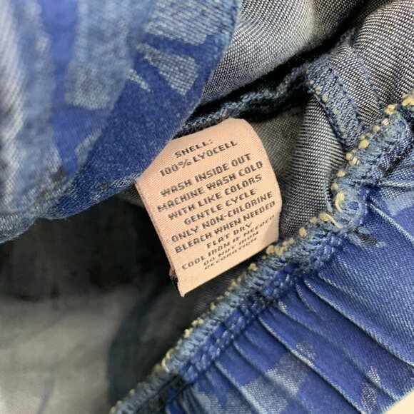 Juicy Couture Jacket Blue Camo Full Zip Front Lyocell - Picture 8 of 11